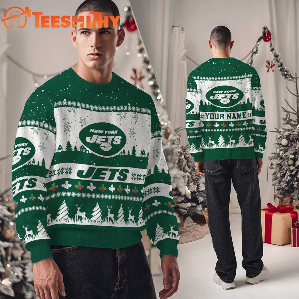 New York Jets NFL Snow Ugly Christmas Sweater New York Jets NFL Snow Ugly Christmas Sweater