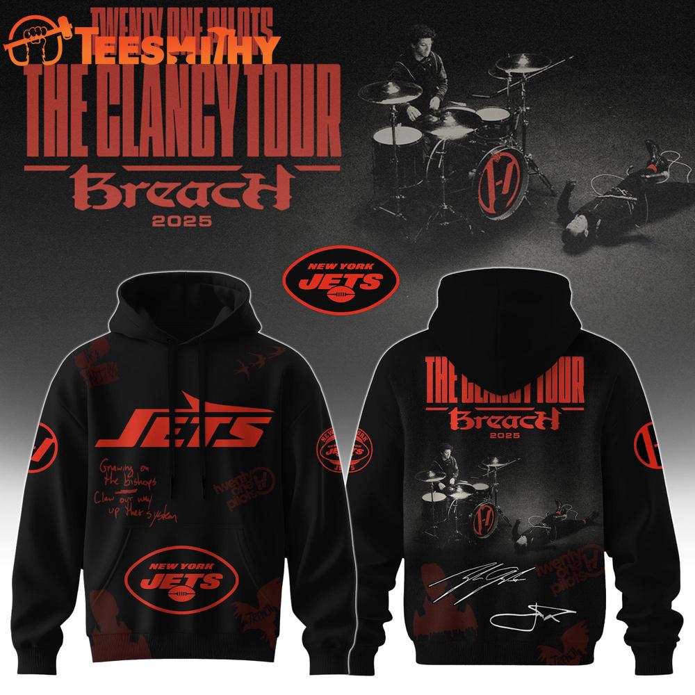 New York Jets NFL x Twenty One Pilots The Clancy World Tour Hoodie Shirt