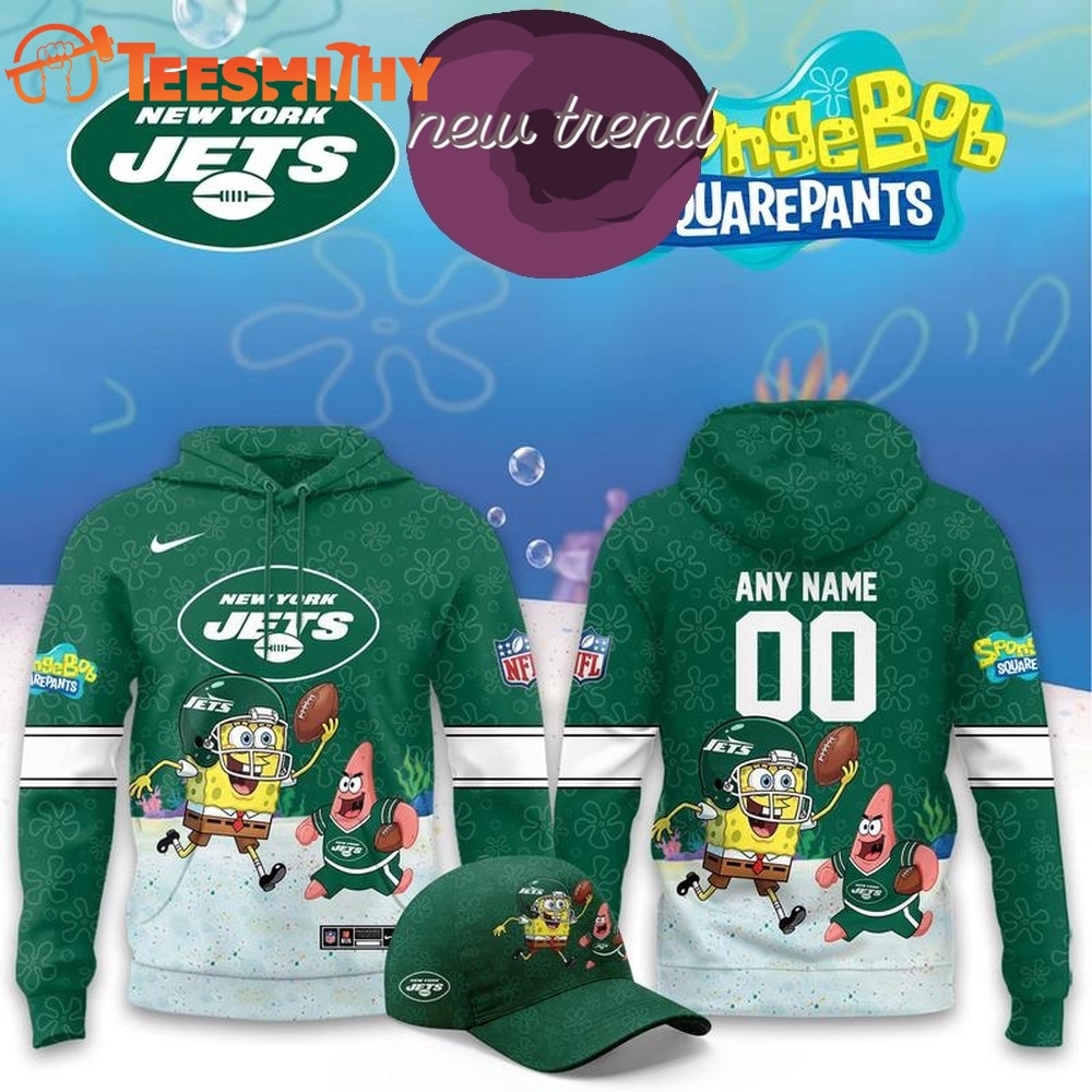 New York Jets x SpongeBob Limited Edition Personalized Hoodie
