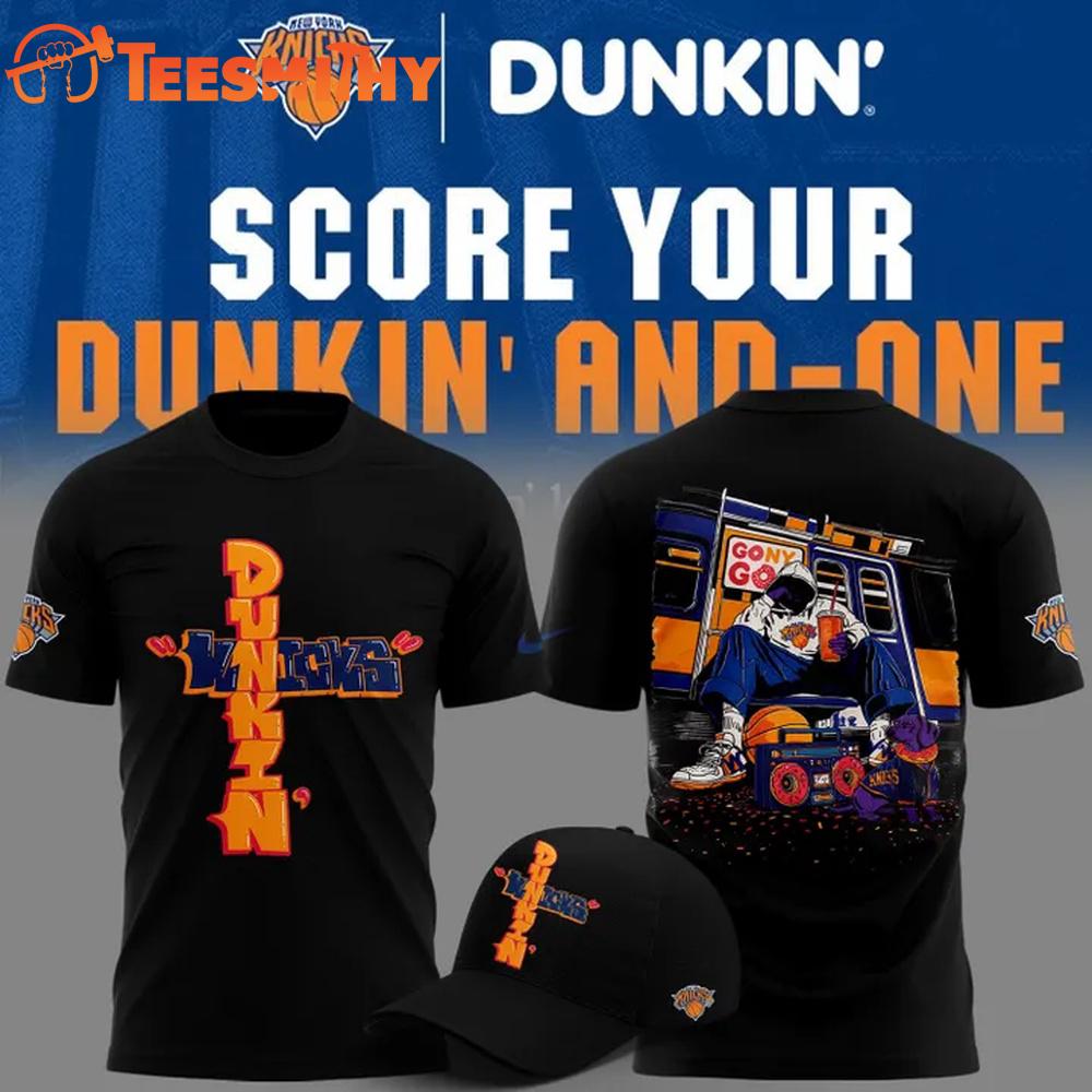 New York Knicks x Dunkin’ 2026 Special New Black T Shirt