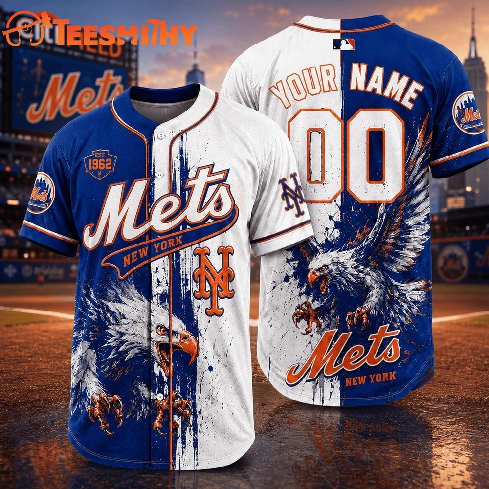 New York Mets 2026 MLB Eagle America Personalized Baseball Jersey