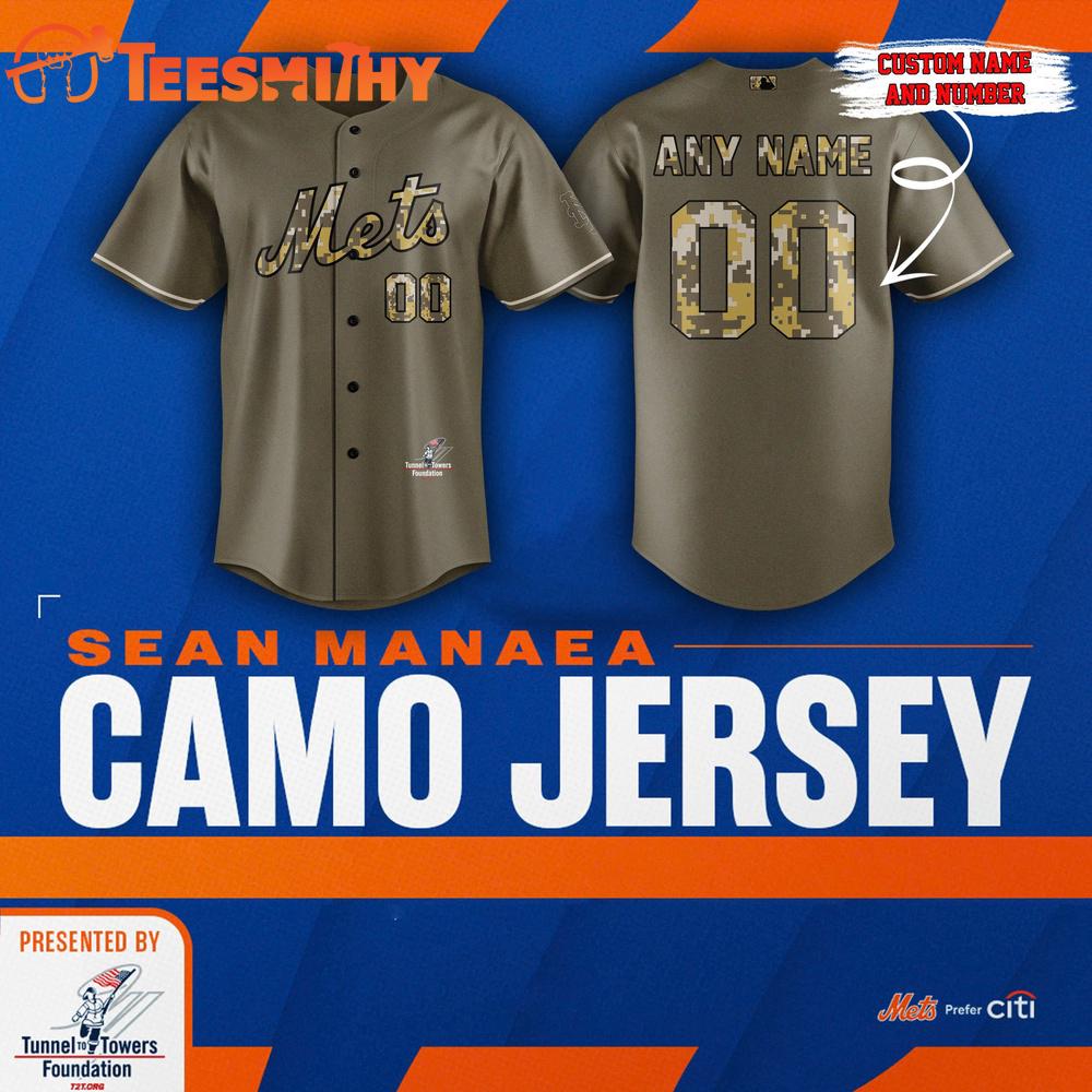 New York Mets Sean Manaea Camo Baseball Jersey