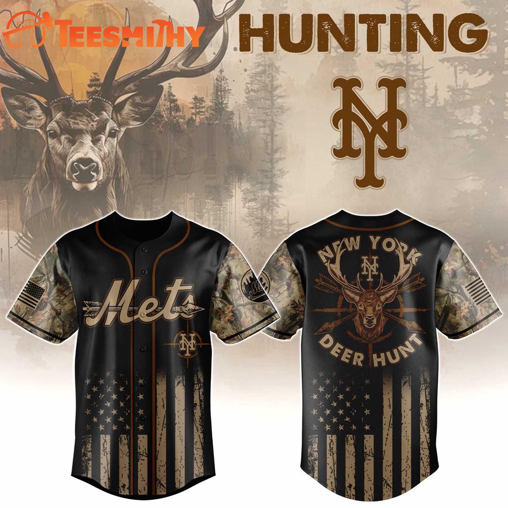 New York Mets x Deer Hunting Limited Edition Custom Baseball Jersey