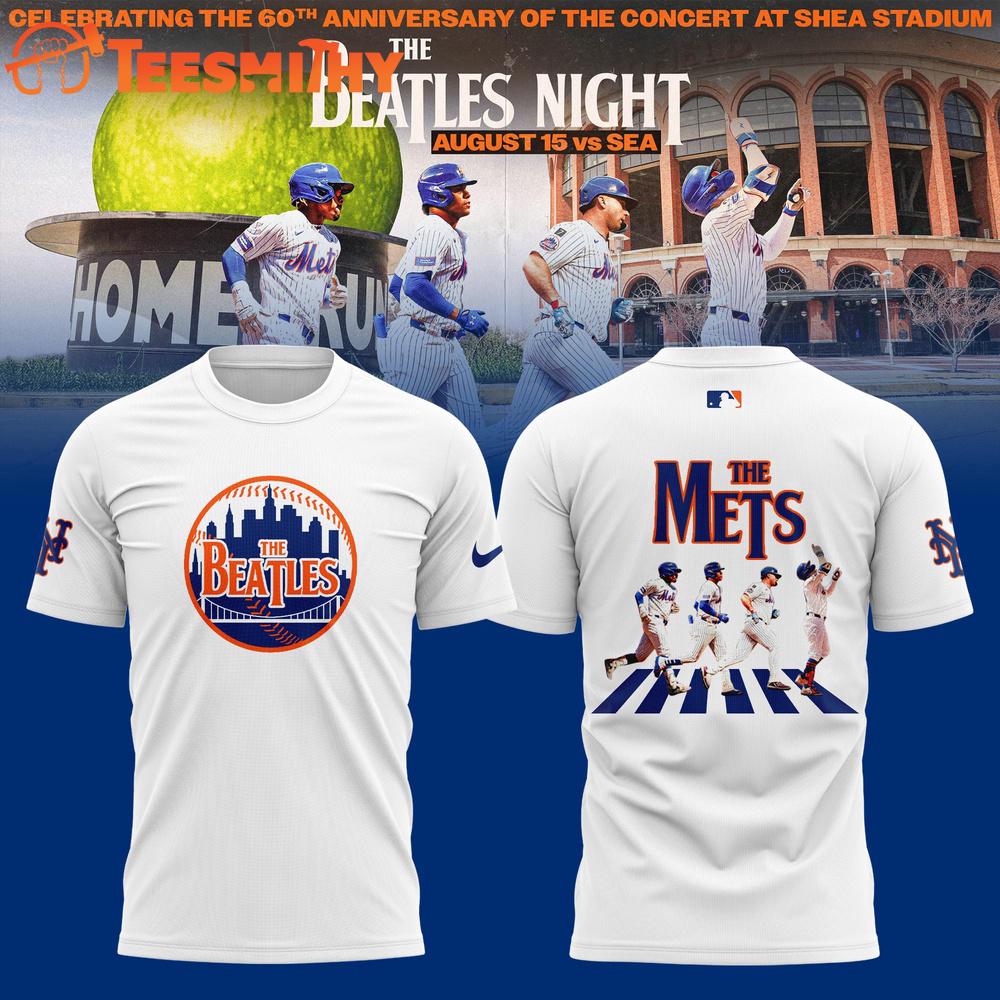 New York Mets x The Beatles Limited Editions 2025 3D Shirt