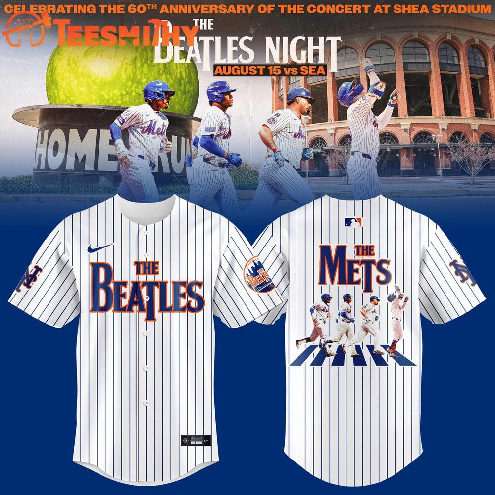 New York Mets x The Beatles Limited Editions 2025 Jersey Shirt