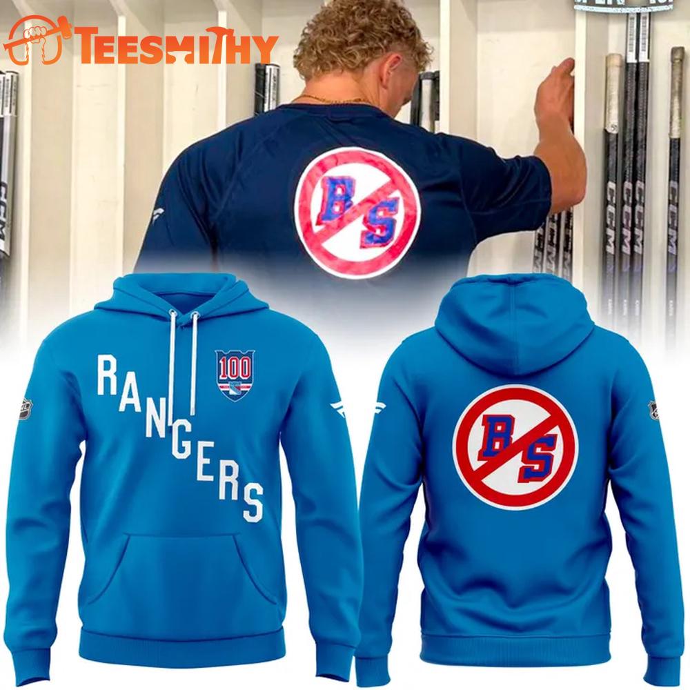 New York Rangers No BS 2025 Blue Hoodie