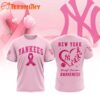 New York Yankees 2025 MLB Pink Breast Cancer Awareness Design 3D Shirt