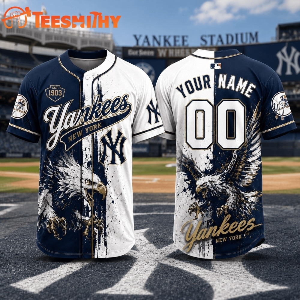 New York Yankees 2026 MLB Eagle America Personalized Baseball Jersey