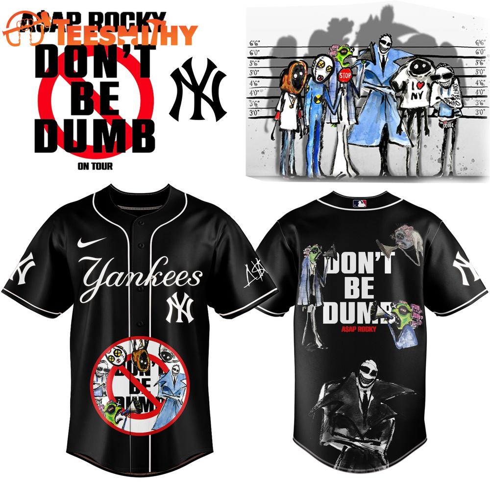 New York Yankees ASAP Rocky Don’t Be Dumb Tour 2026 Baseball Jersey