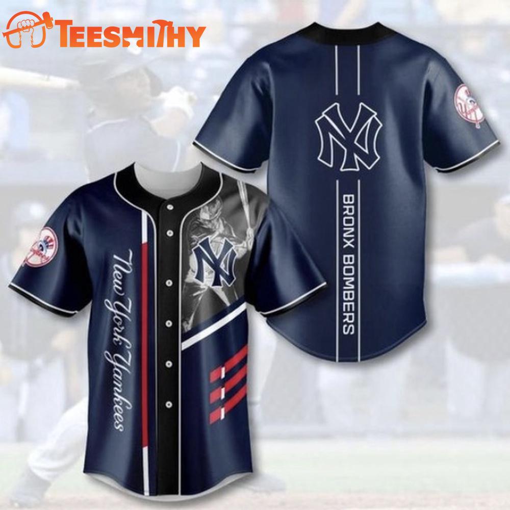 New York Yankees Bronx Bombers Custom Baseball Jersey