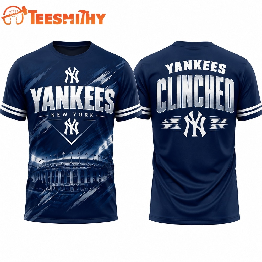New York Yankees Postseason Clinched No Time Like October 2026 3D Shirt