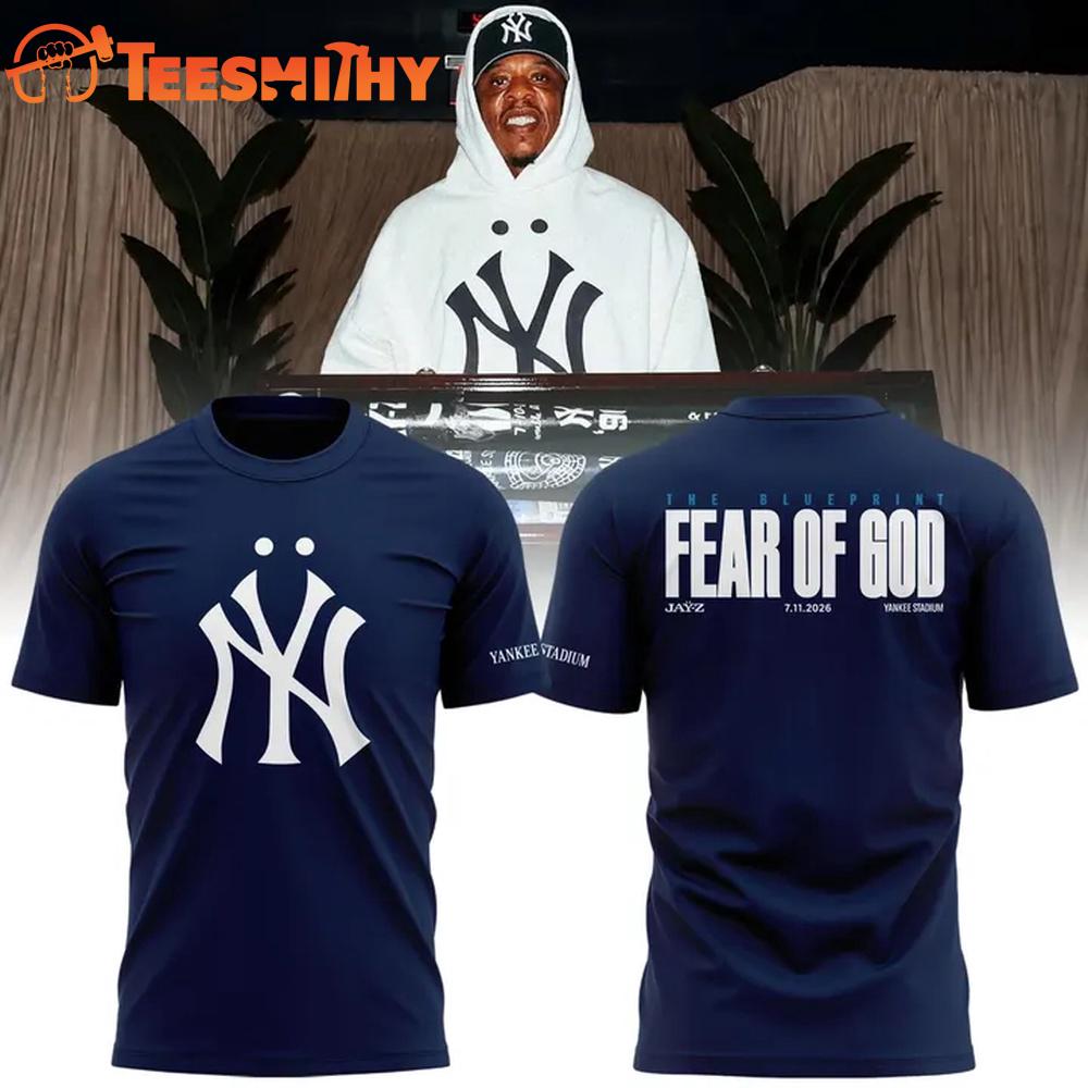 New York Yankees x Jayz 2026 Fear Of God Navy T Shirt