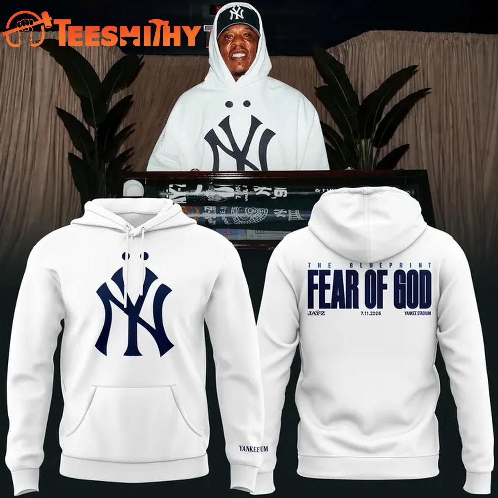 New York Yankees x Jayz Fear Of God 2026 White Hoodie
