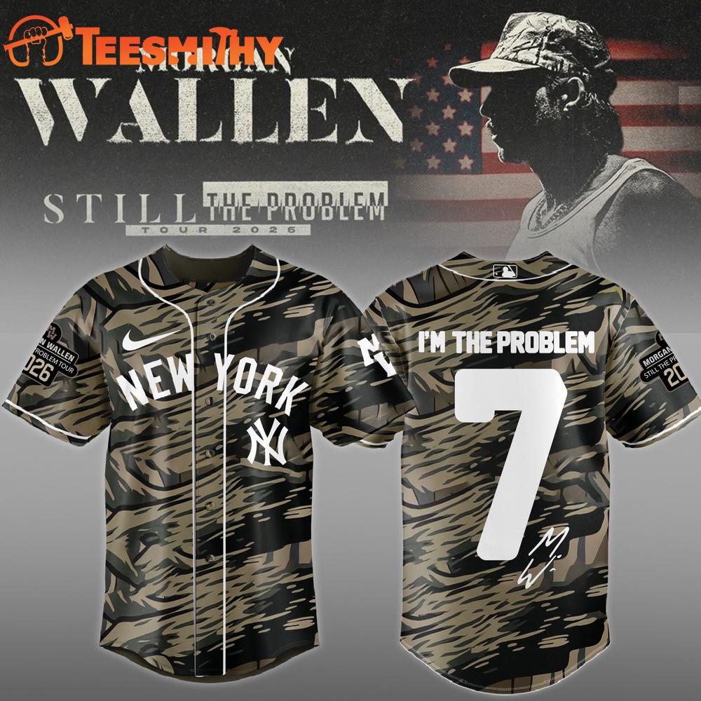 New York Yankees x Morgan Wallen Still The Problem Tour 2026 Signature Baseball Jersey
