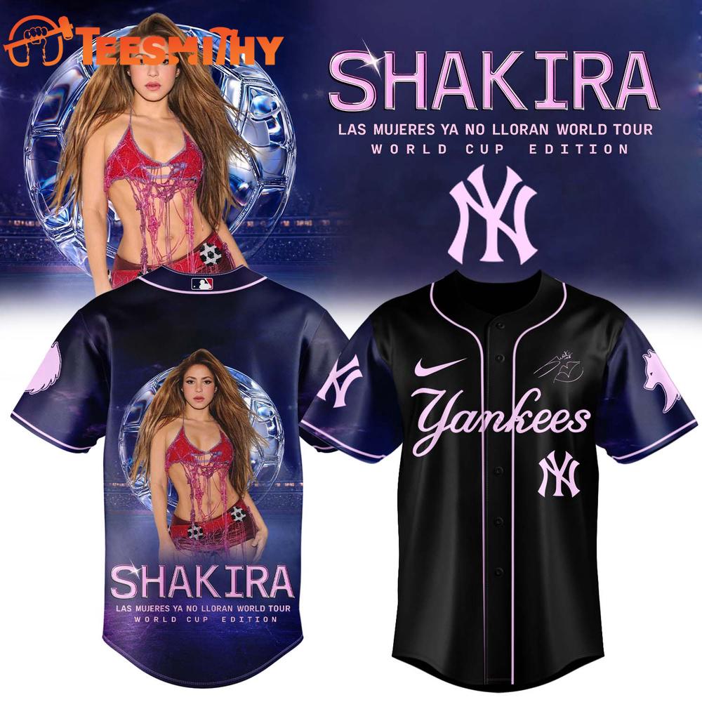 New York Yankees x SHAKIRA Las Mujeres Ya No Lloran World Tour 2026 Signature Baseball Jersey