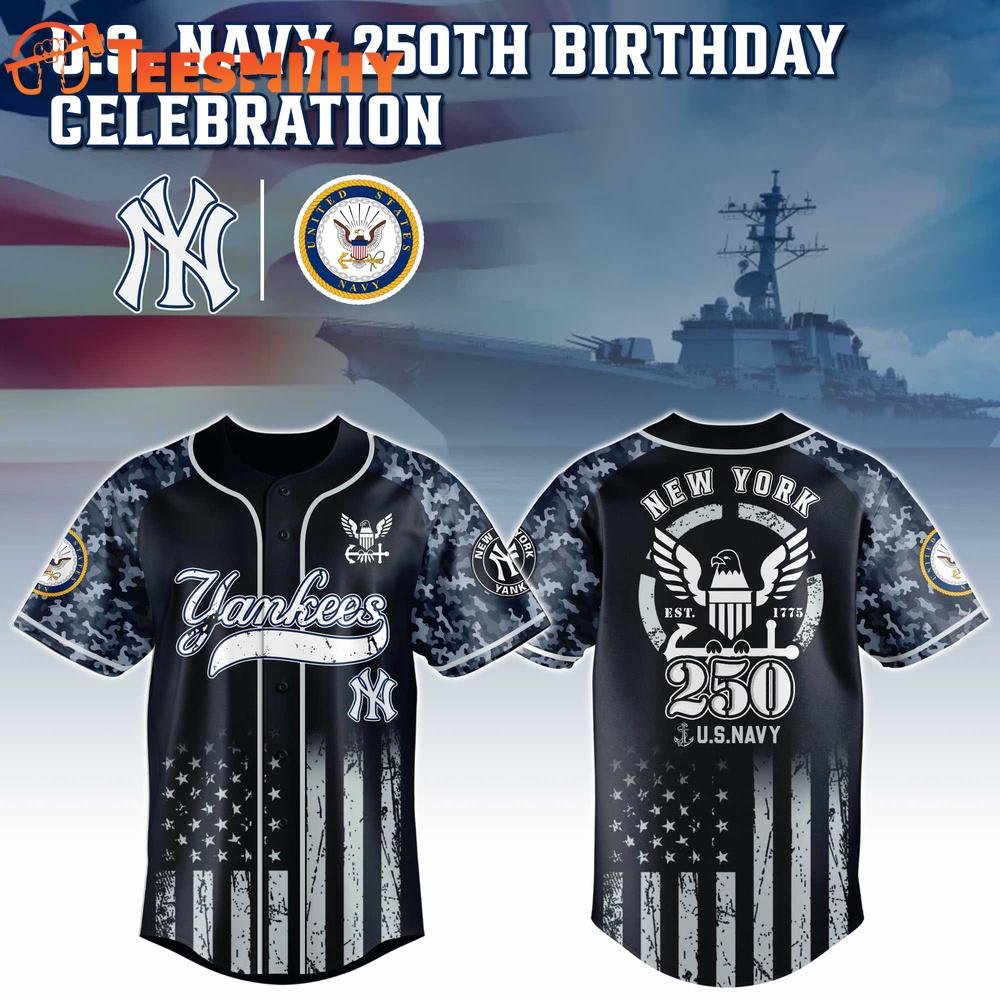 New York Yankees x U.S NAVY 250TH BIRTHDAY CELEBRATION Baseball Jersey