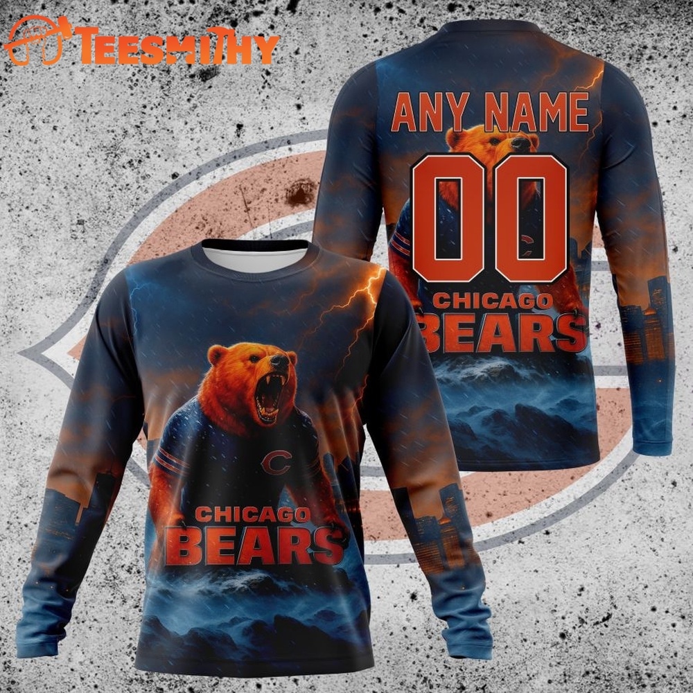NFL Chicago Bears Special Realistic Design Hoodie, T Shirt, Sweatshirt 2