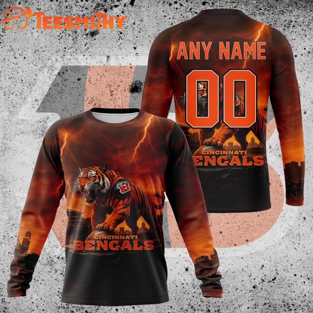 NFL Cincinnati Bengals Special Realistic Design Hoodie, T Shirt, Sweatshirt 2