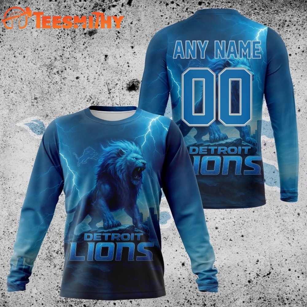 NFL Detroit Lions Special Realistic Design Hoodie, T Shirt, Sweatshirt 2