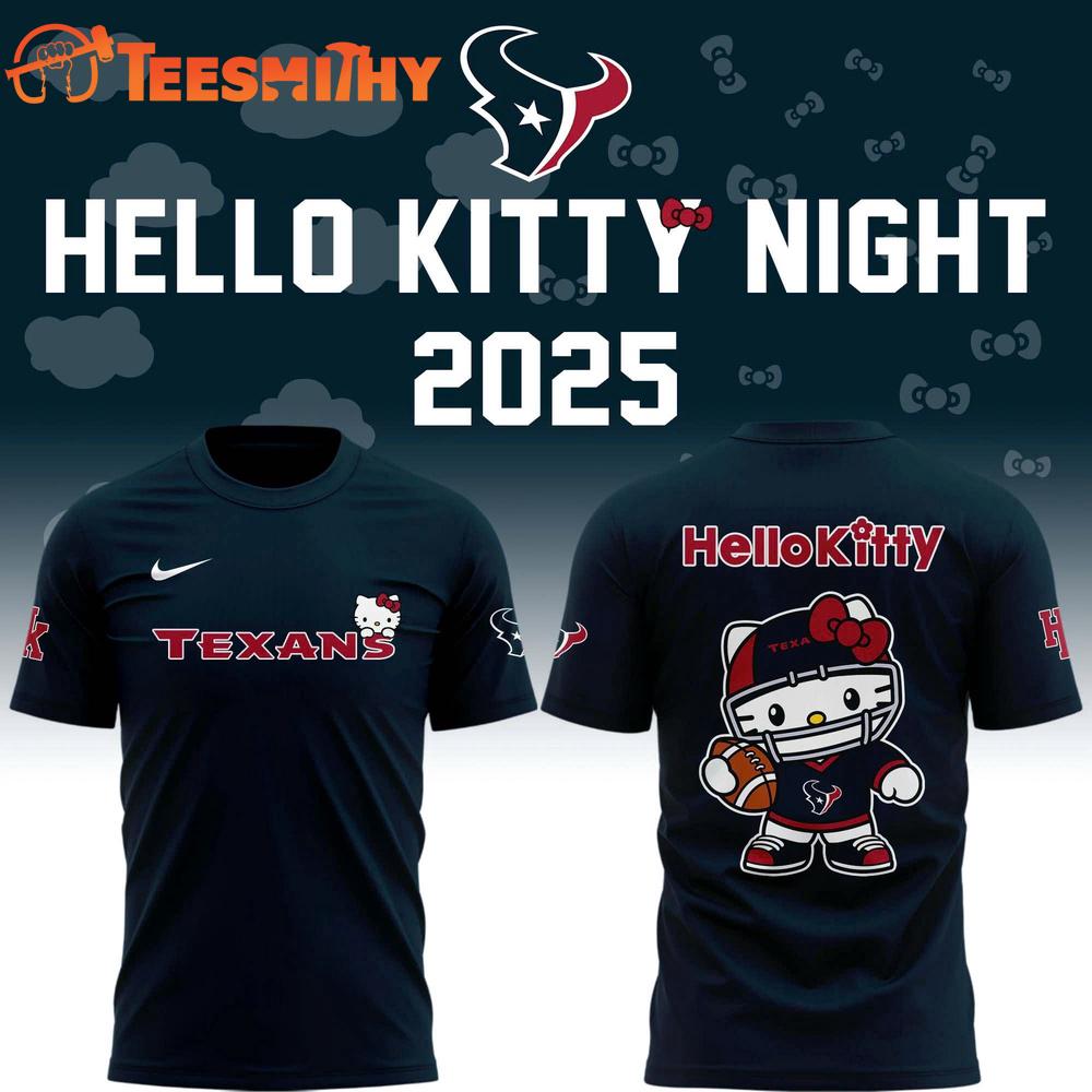 NFL Houston Texans Hello Kitty 2025 3D Shirt NFL Houston Texans Hello Kitty 2025 3D Shirt