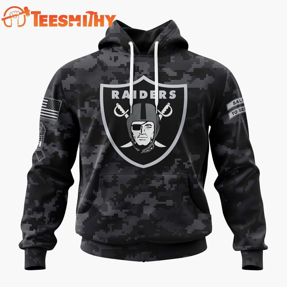 NFL Las Vegas Raiders Special 2026 27 Salute To Service Design Hoodie, T Shirt, Sweatshirt 1