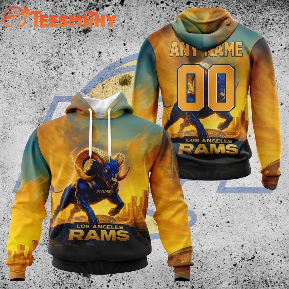 NFL Los Angeles Rams Special Realistic Design Hoodie, T Shirt, Sweatshirt 1