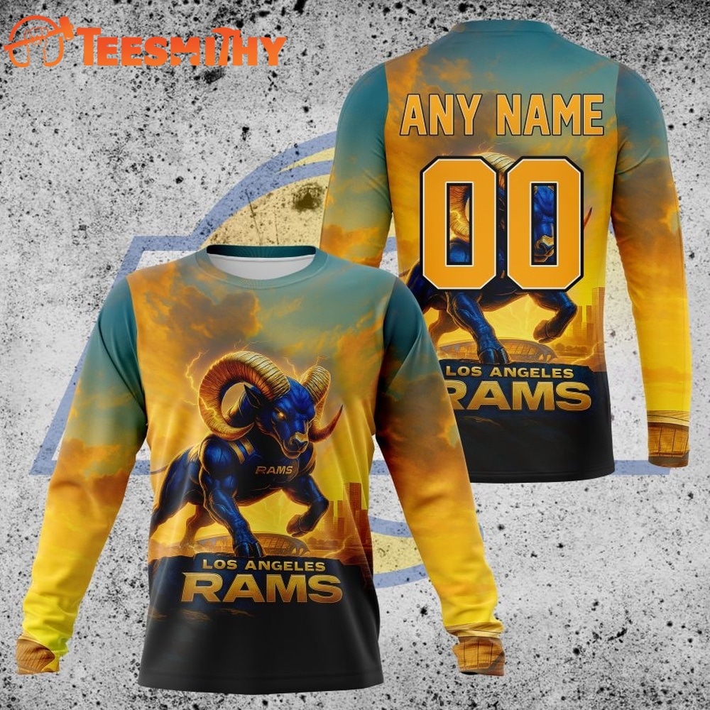 NFL Los Angeles Rams Special Realistic Design Hoodie, T Shirt, Sweatshirt 2