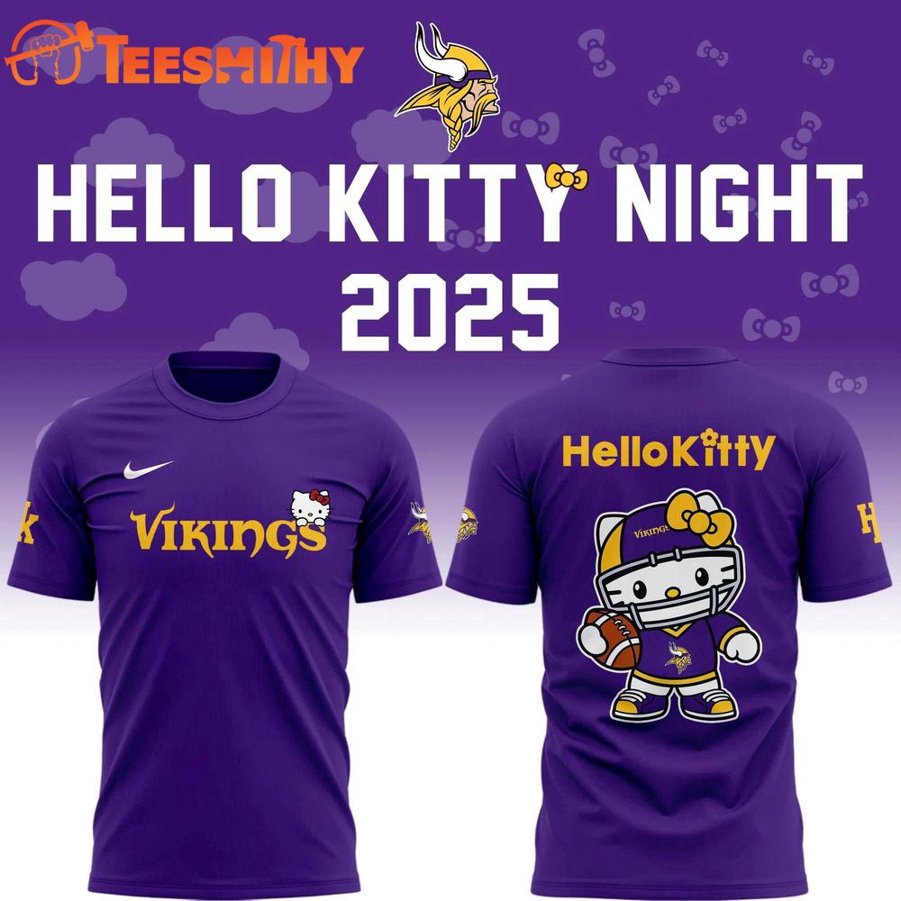NFL Minnesota Vikings Hello Kitty 2025 3D Shirt NFL Minnesota Vikings Hello Kitty 2025 3D Shirt