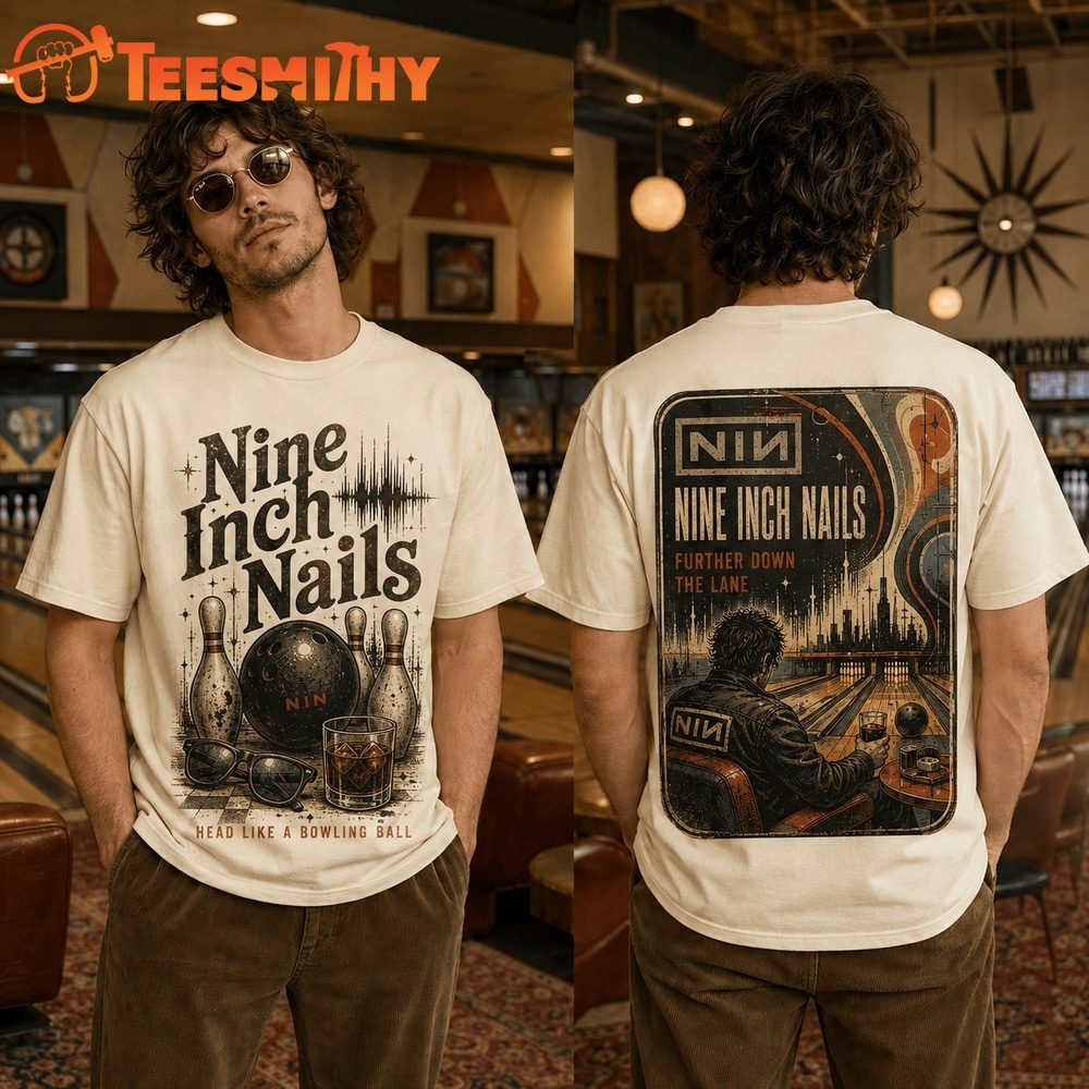 Nine Inch Nails, Head Like A Bowling Ball, NIN Bowling, Rock Fan Gift 3D Shirt