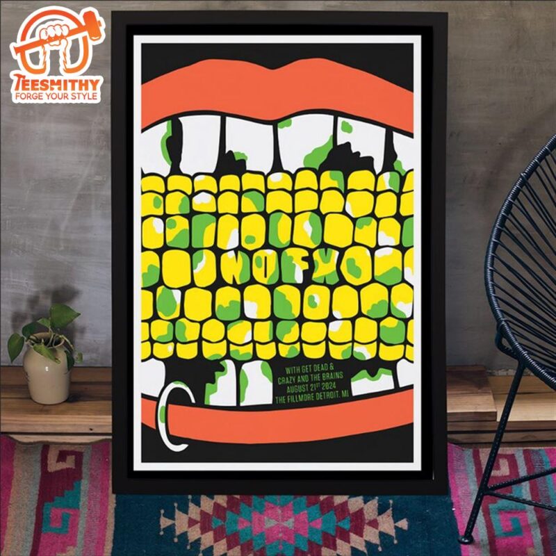 NOFX Aug 21, 2024 Detroit, Michigan Event Poster Canvas