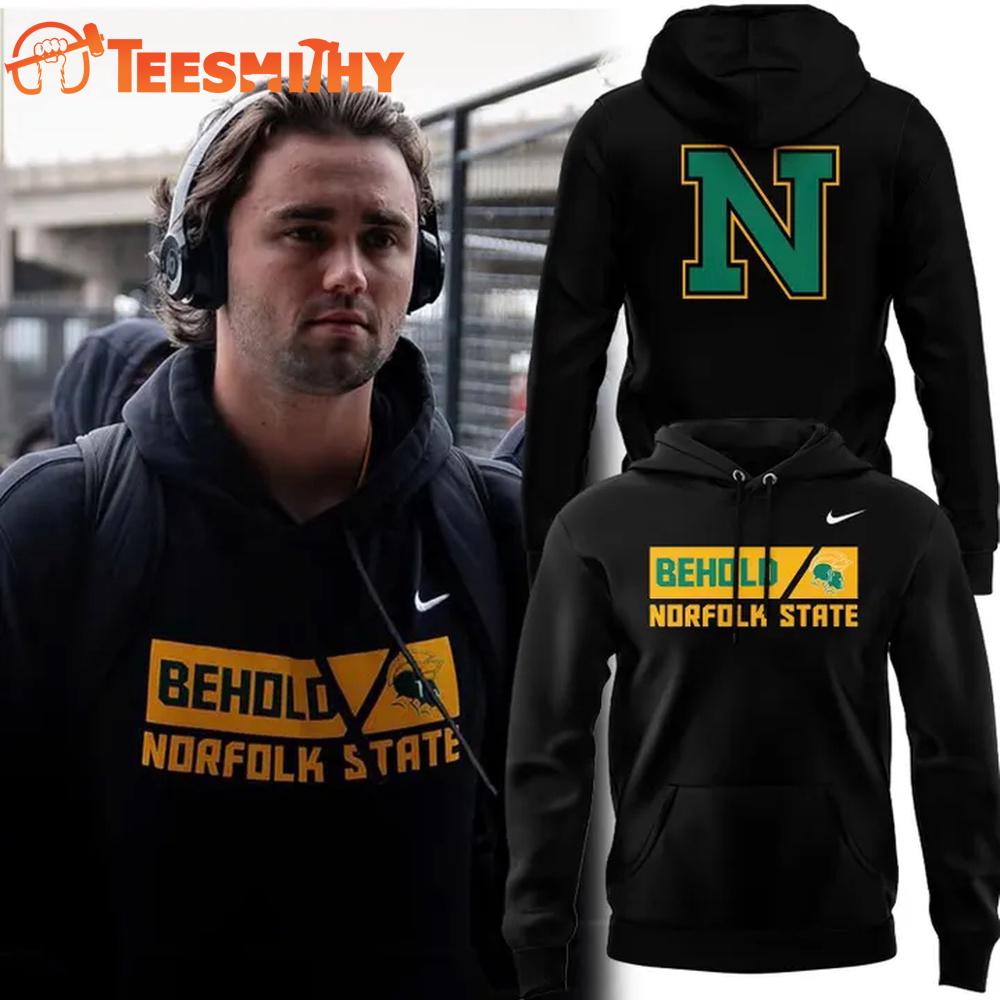 Norfolk State Spartans Football Behold the Green And Gold Hoodie Norfolk State Spartans Football Behold the Green And Gold Hoodie