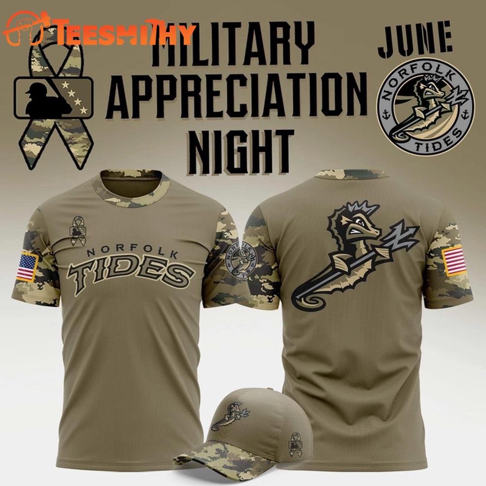 Norfolk Tides Military Appreciation Night 2025 Limited Edition 3D Shirt