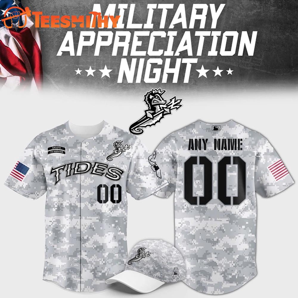 Norfolk Tides Military Appreciation Night 2025 Limited Edition Baseball Jersey