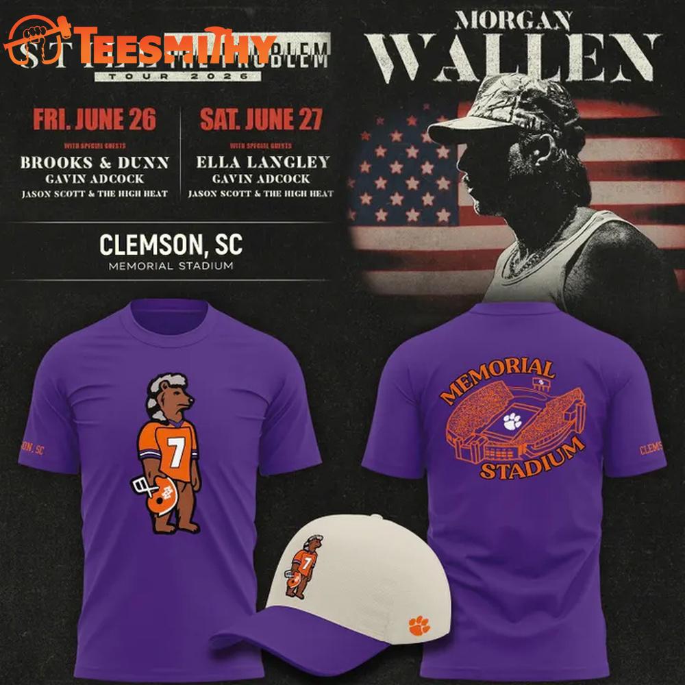 Norris Bear Morgan Wallen x Clemson Tigers 2026 T Shirt