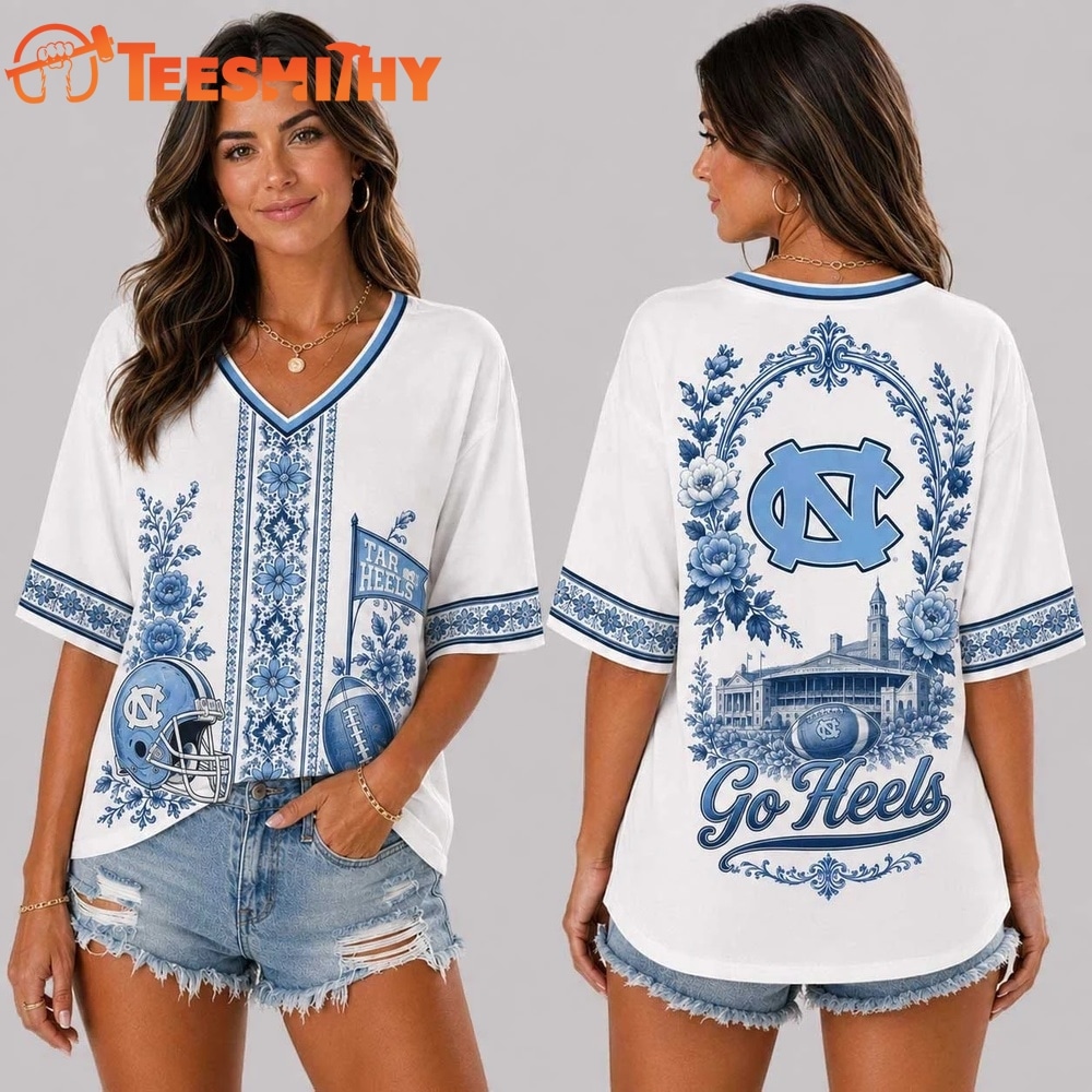 North Carolina Tar Heels NCAA Collegiate Pride Collection V Neck T Shirt