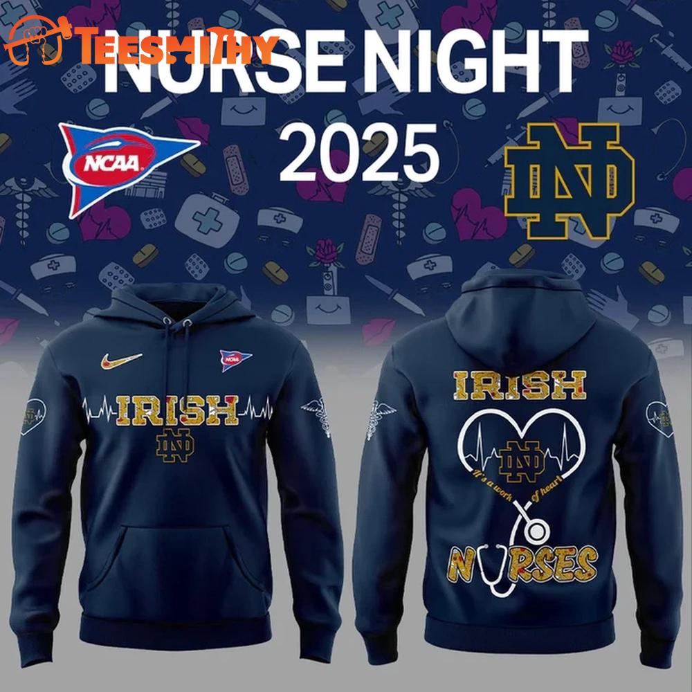 Notre Dame Fighting Irish Football Nurses Night 2025 Hoodie Notre Dame Fighting Irish Football Nurses Night 2025 Hoodie