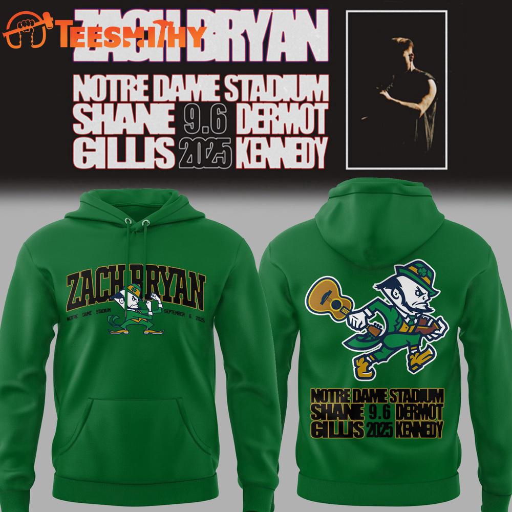 Notre Dame Fighting Irish x Zach Bryan 2025 Tour Hoodie