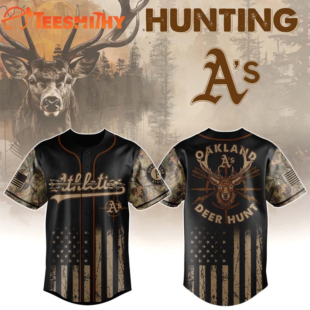 Oakland Athletics x Deer Hunting Limited Edition Custom Baseball Jersey