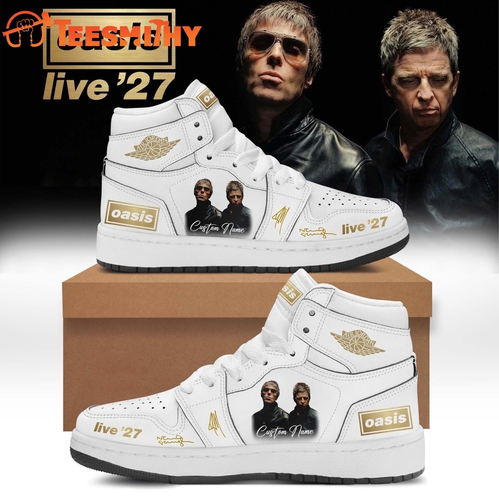 Oasis Live ’27 Limited Edition Signature White Air Jordan 1 Shoes