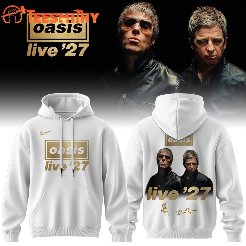 Oasis Live ’27 Limited Edition Signature White Hoodie