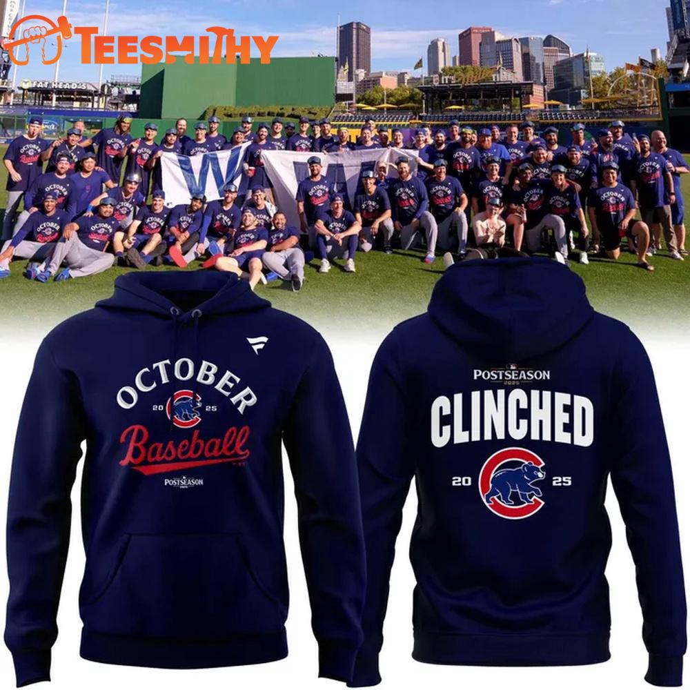 October Baseball Post Season 2025 Chicago Cubs Hoodie