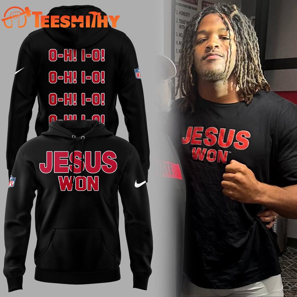 Ohio State Buckeyes Football Jesus Won Hoodie