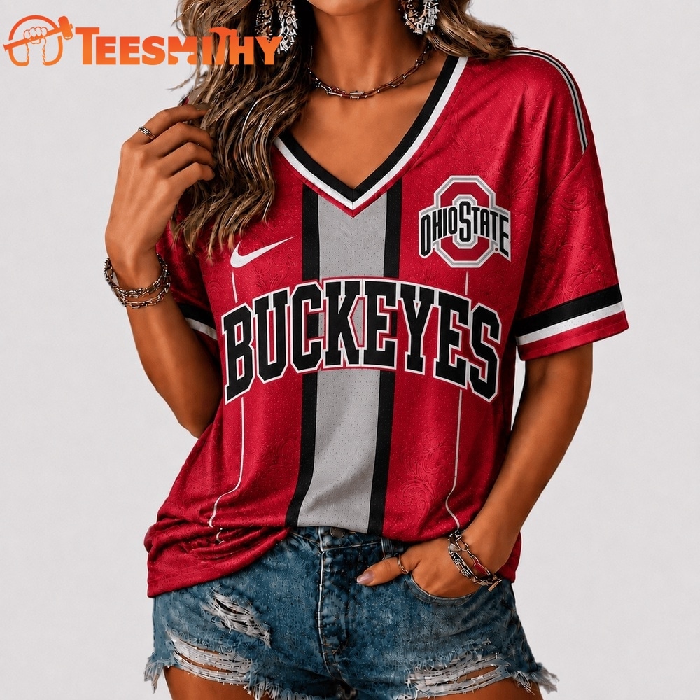 Ohio State Buckeyes NCAA Rivalry Game Spirit V neck T Shirt
