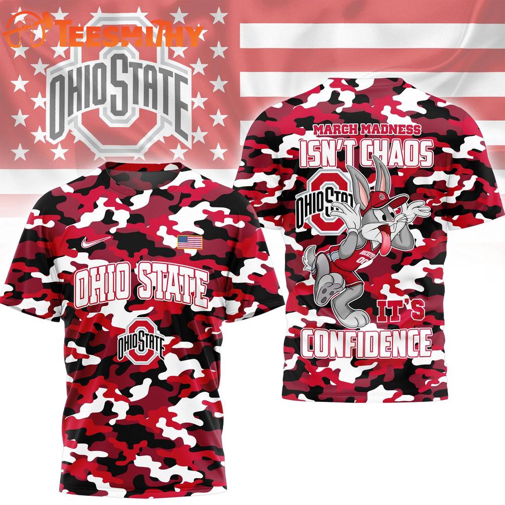 Ohio State Buckeyes NCAA x Bugs Bunny Call It Confidence 3D T Shirt