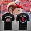 Ohio State Buckeyes x Lee Corso Red 3D Shirt