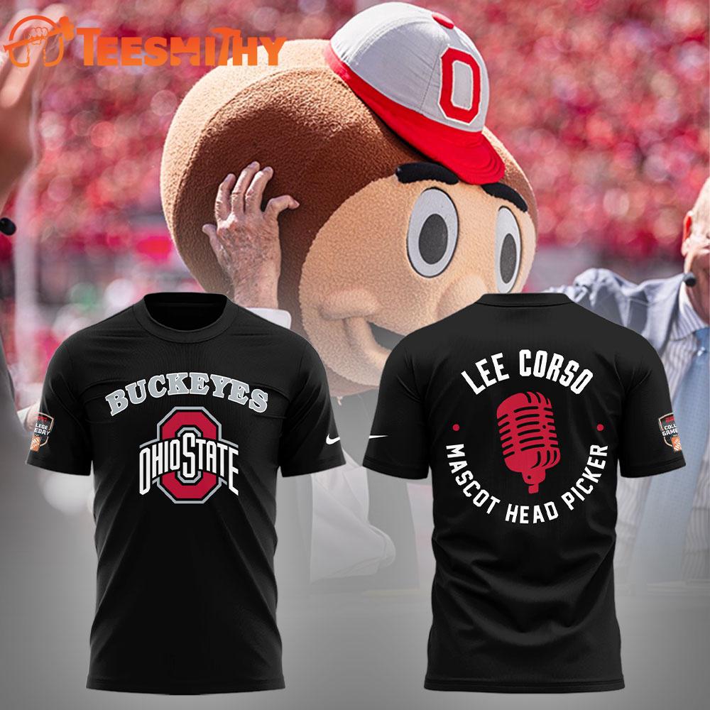 Ohio State Buckeyes x Lee Corso Black 3D Shirt