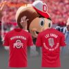 Ohio State Buckeyes x Lee Corso Red 3D Shirt