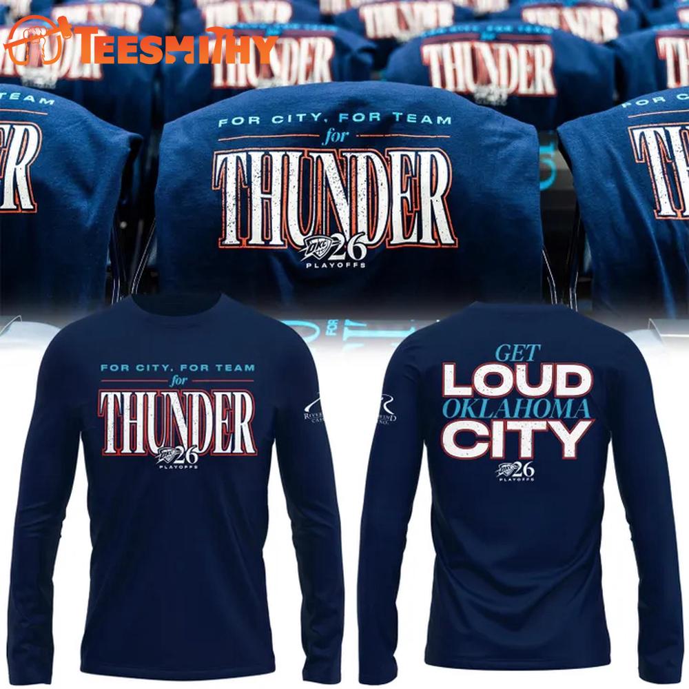 Oklahoma City Thunder Playoffs 2026 Game 2 Long Sleeve Shirt 1 Oklahoma City Thunder Playoffs 2026 Game 2 Long Sleeve Shirt
