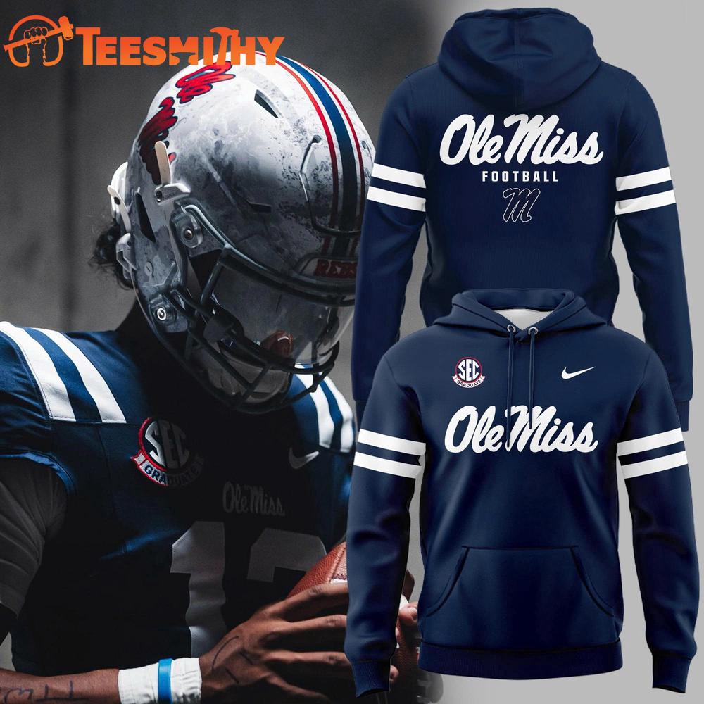 Ole Miss Rebels Football Gameday 2025 Navy Blue Hoodie