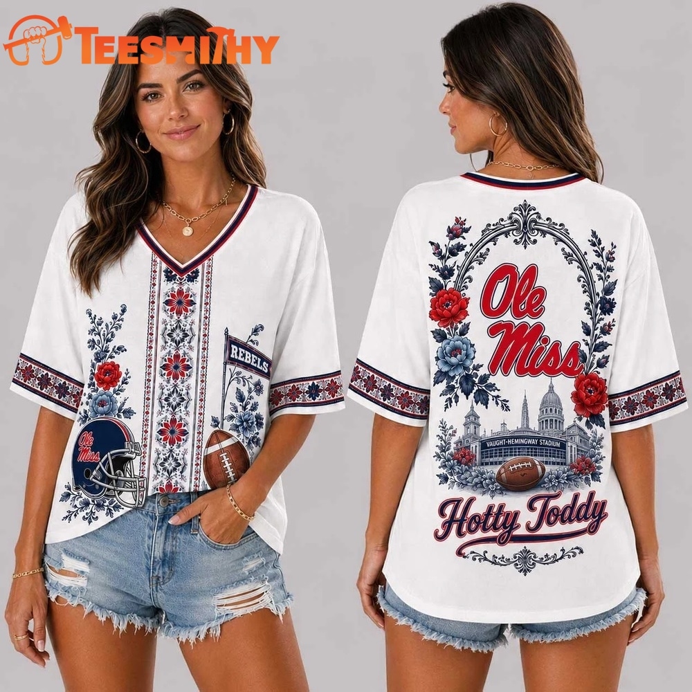 Ole Miss Rebels NCAA Collegiate Pride Collection V Neck T Shirt